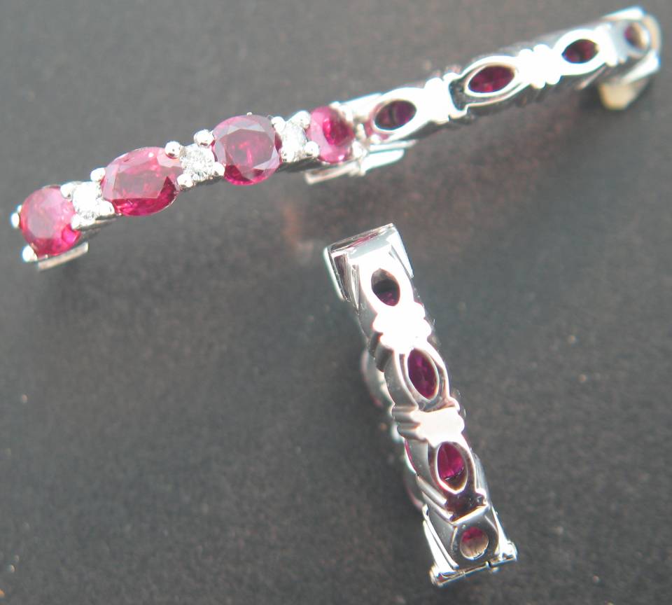 Custom Fabricated Ruby Earrings - Image 3